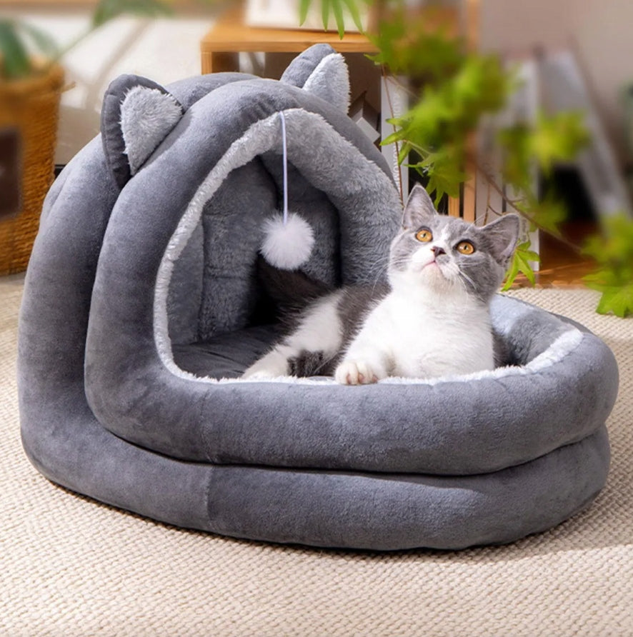 XXL CAT PLAYPEN BED large cottage with pillow warm soft kennel 40x50 Brand no brand