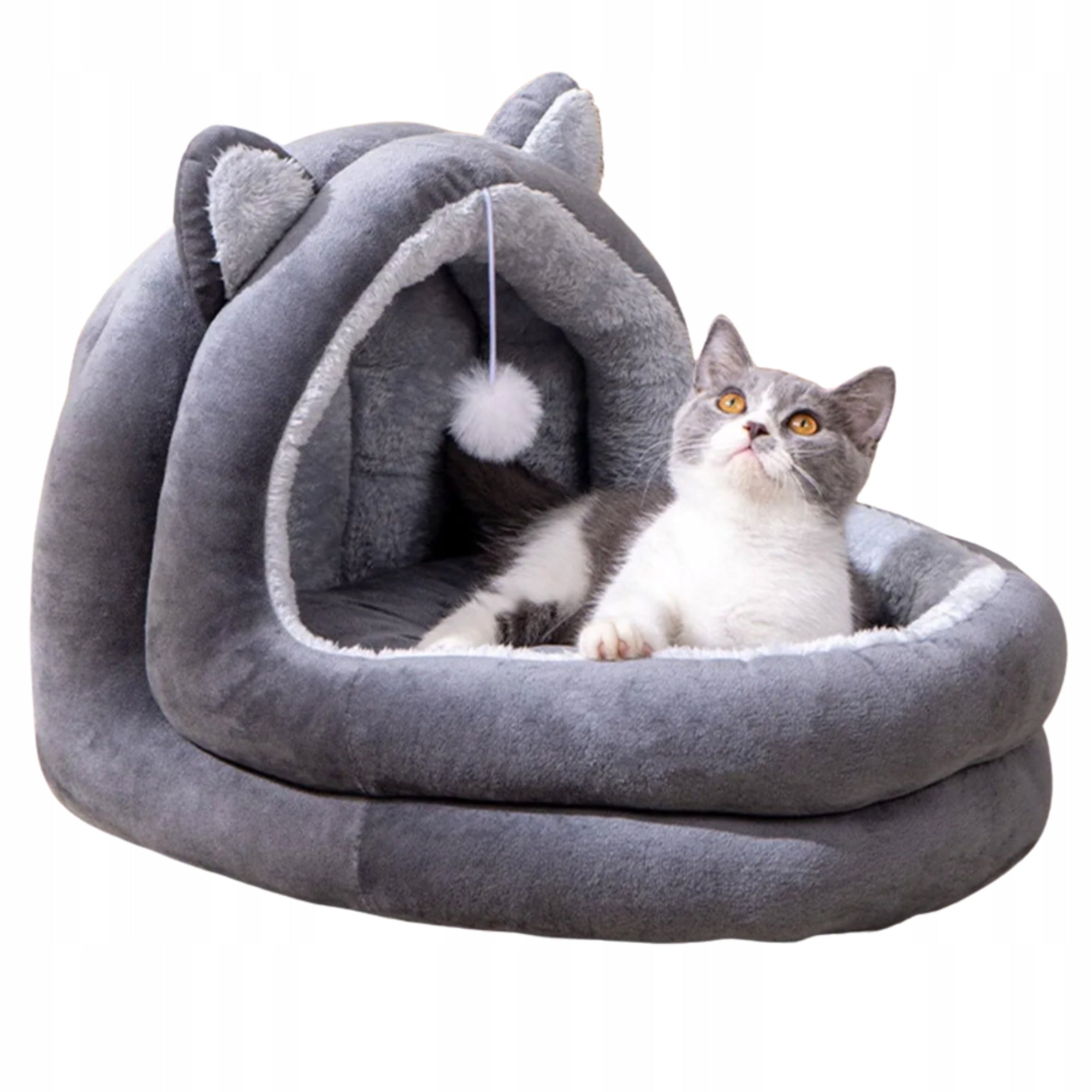 XXL CAT PLAYPEN BED large cottage with pillow warm soft kennel 40x50