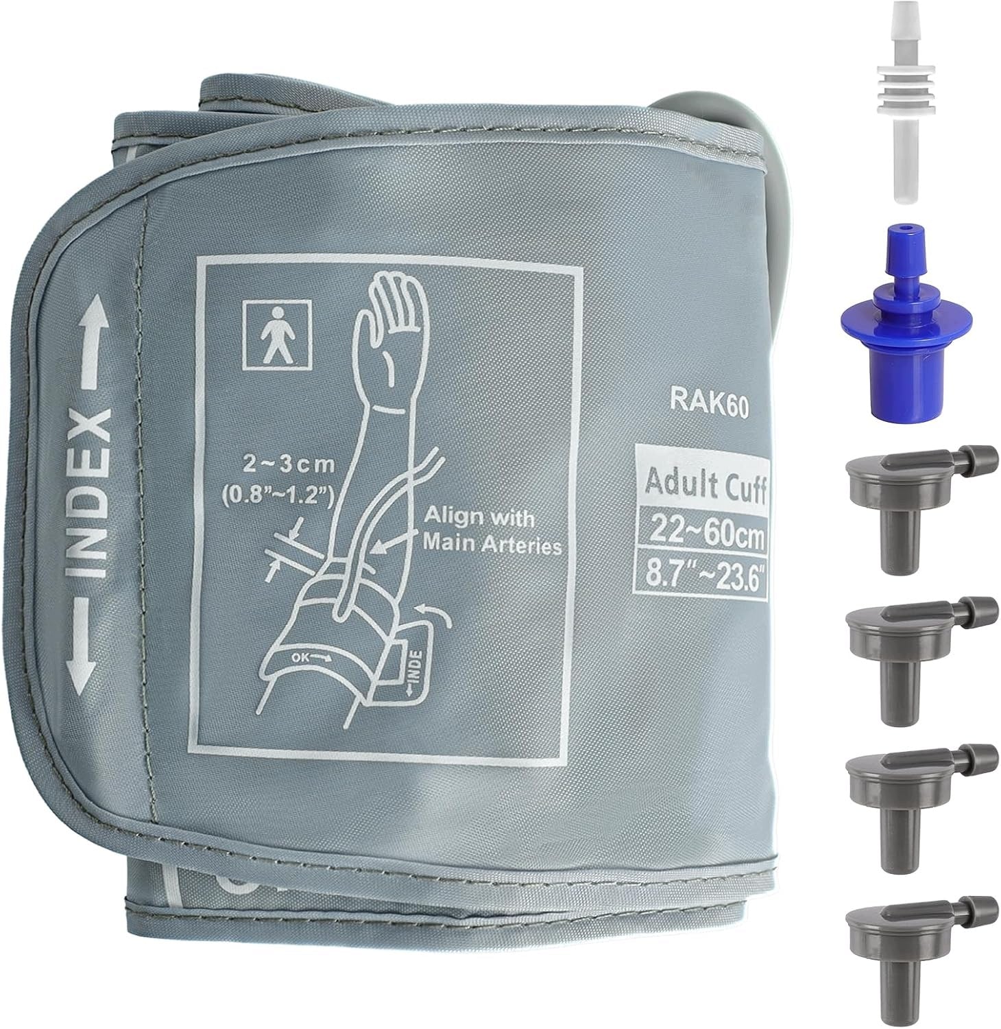 XXL CUFF FOR BLOOD PRESSURE MONITOR 22-60 CM SPARE 6 ADAPTERS