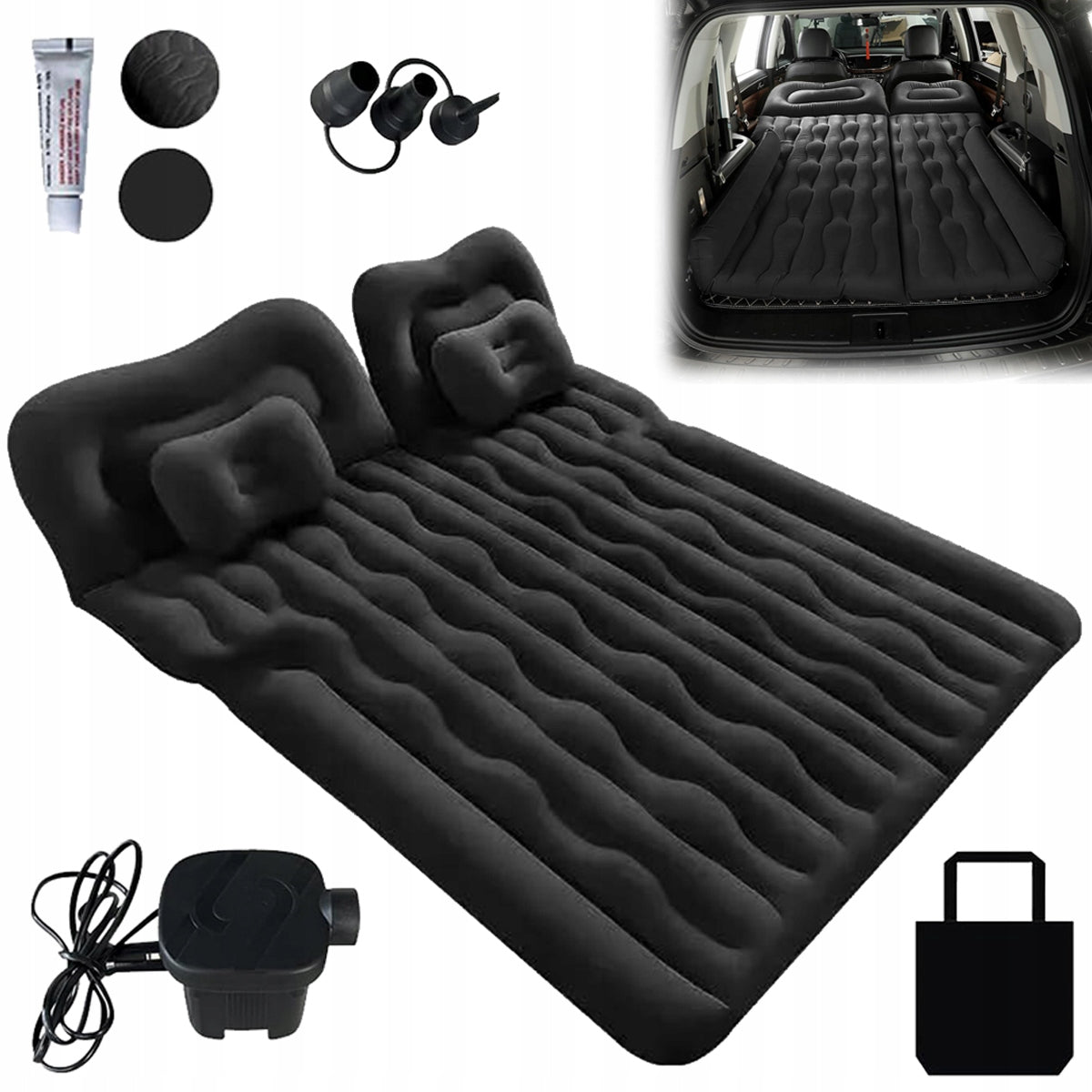 XXL Car Mattress 174 x126x14 cm for SUV Car Bed + PUMP