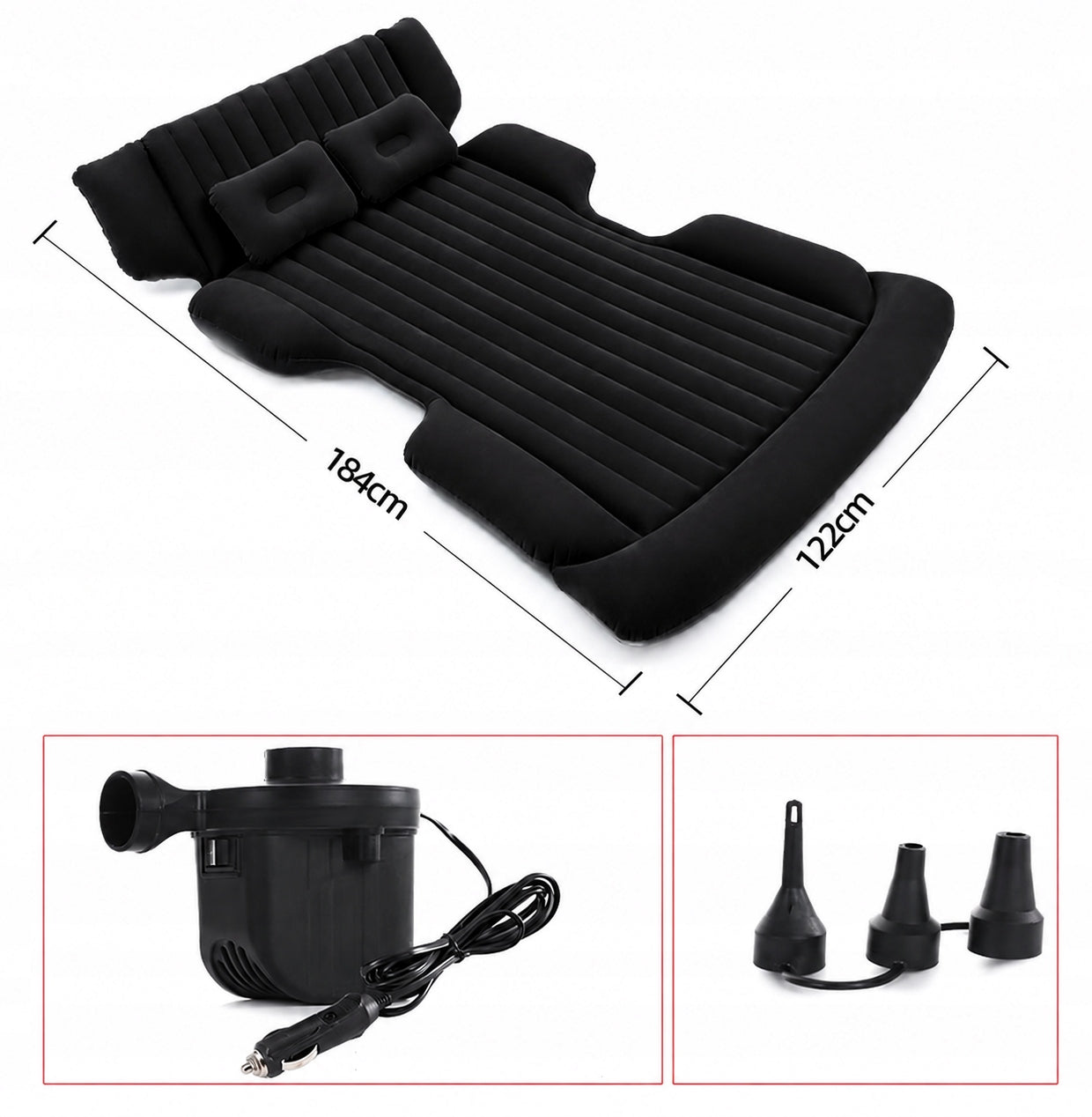 XXL Car Mattress for SUV Car Bed + PUMP Black Manufacturer code Materac SUV Czarny z Pompką