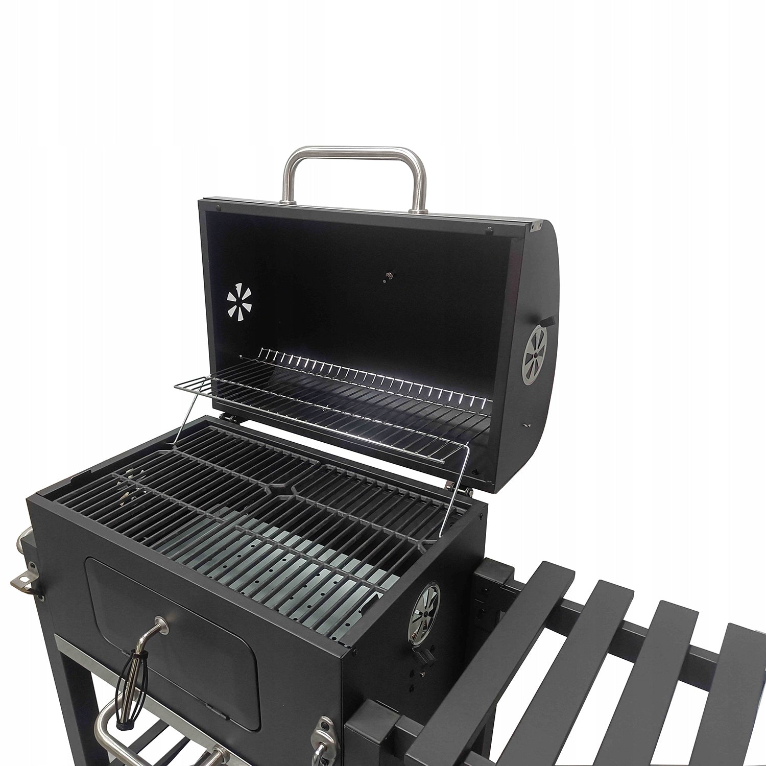 XXL GARDEN CHARCOAL GRILL WITH THERMOMETER COVER CAST IRON GRATE Manufacturer Spinel