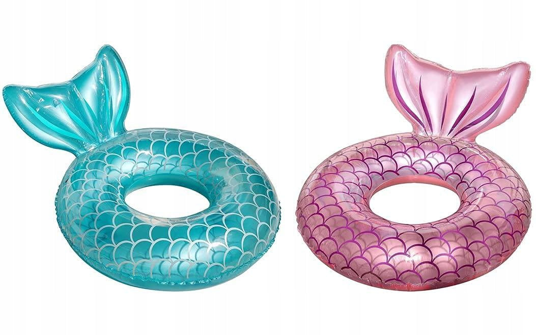 XXL Inflatable Swimming Wheel Mermaid Tail 120X100cm