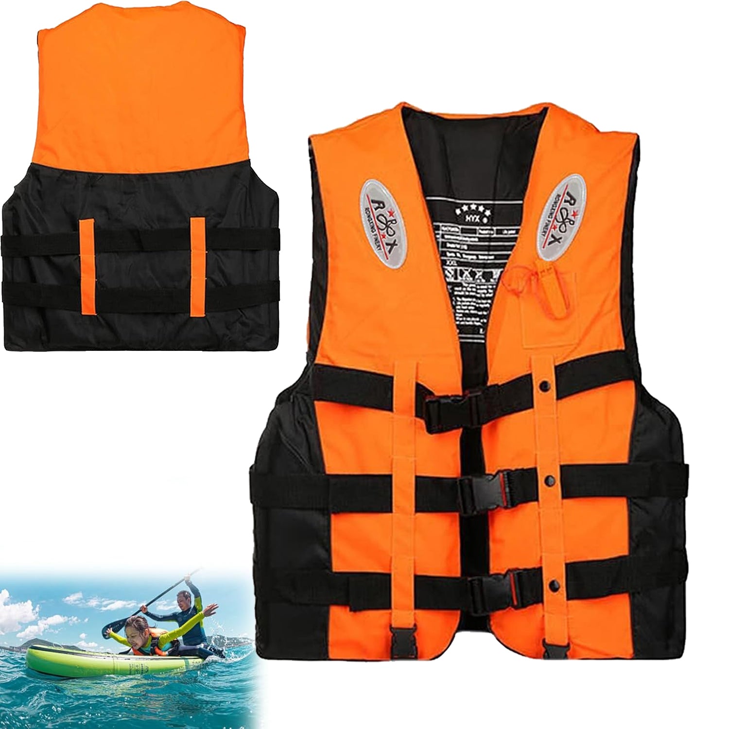 XXL Life Jacket 70-85kg Life Jackets for Adult Red
