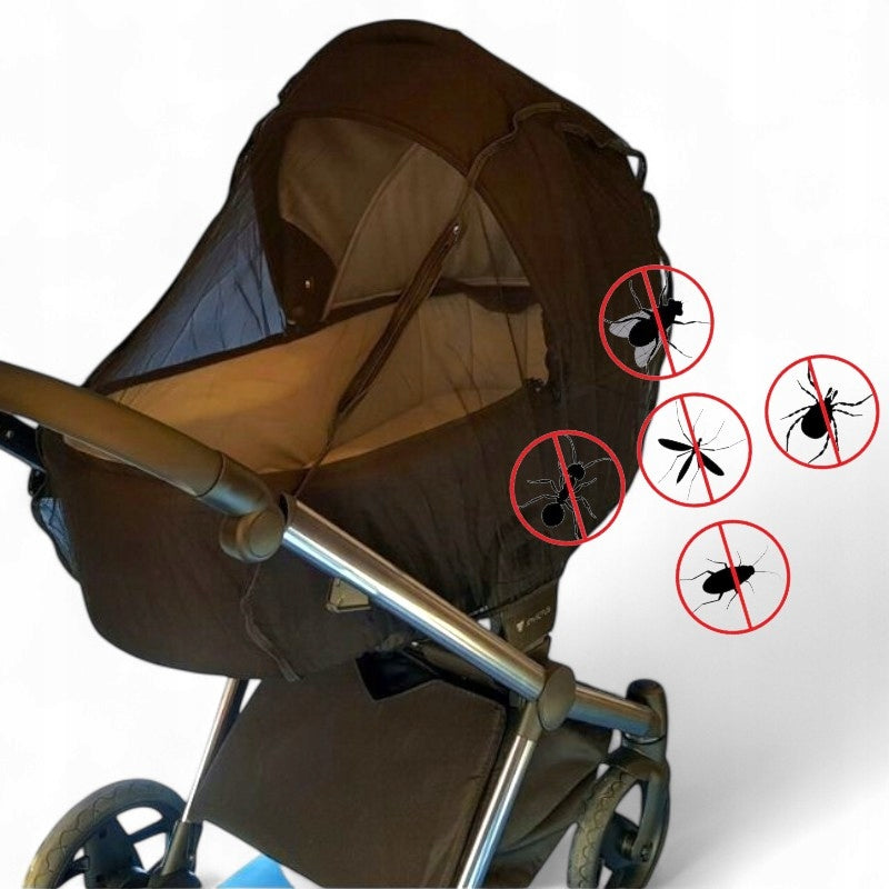 XXL Mosquito Net for Anex Stroller - Black Mosquito Net | LARGE Cover Brand Roan