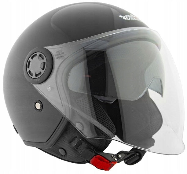 XXL Open Helmet Black Gloss Scooter Motor Moped Electric Scooter Packaging status original