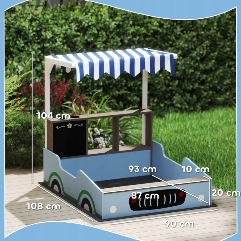 XXL Sandbox with Canopy Wooden Impregnated 108×90 cm shop theme Brand no brand