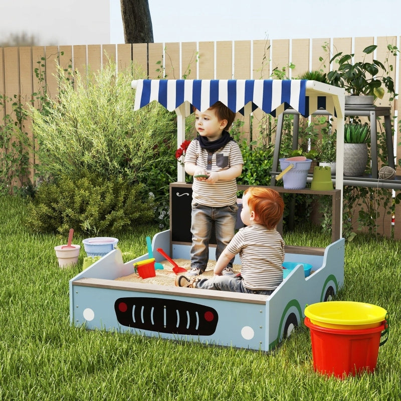 XXL Sandbox with Canopy Wooden Impregnated 108×90 cm shop theme Packaging status original