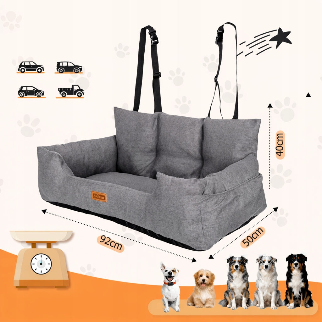 XXL dog car seat for rear seat for 2 dogs 92x50 cm Manufacturer code B40707AEGE