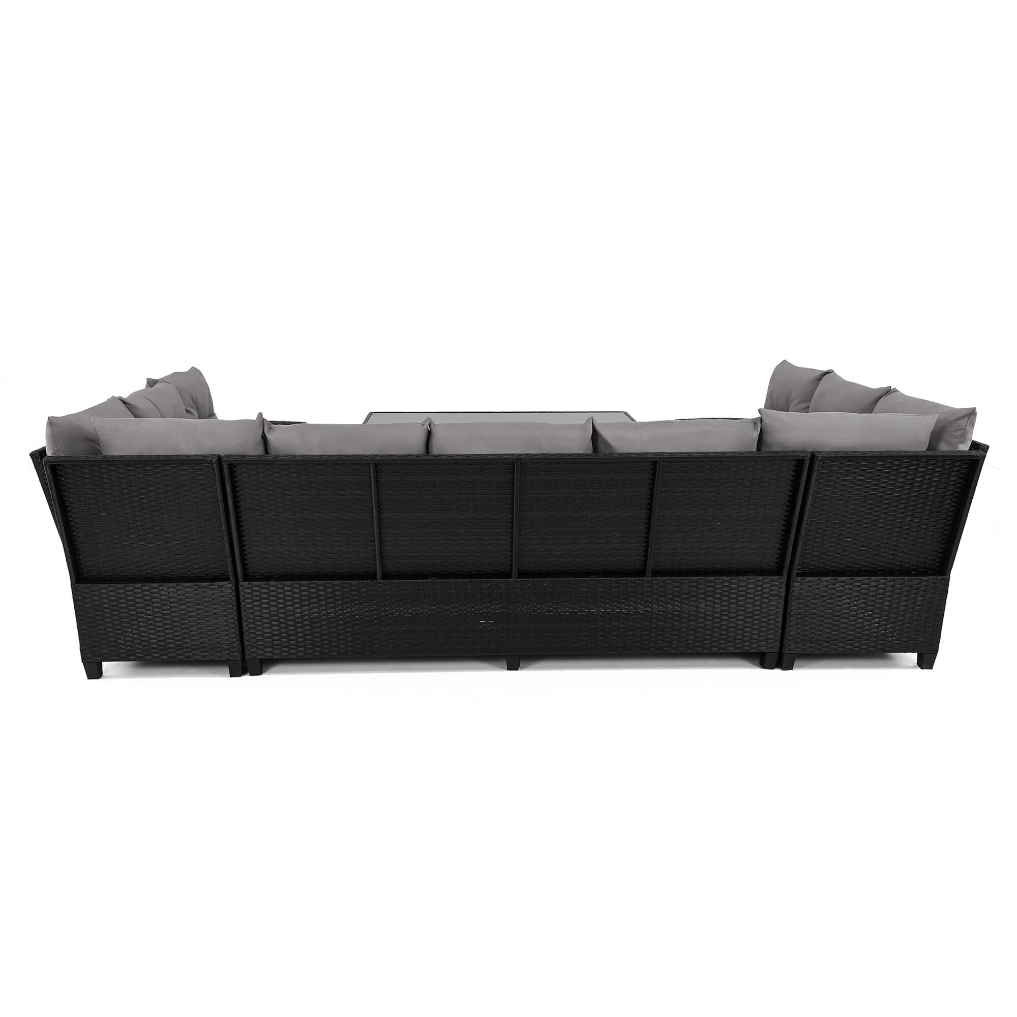 XXL garden furniture set technoratan PORTO black, cushions two containers Manufacturer EMWOmeble