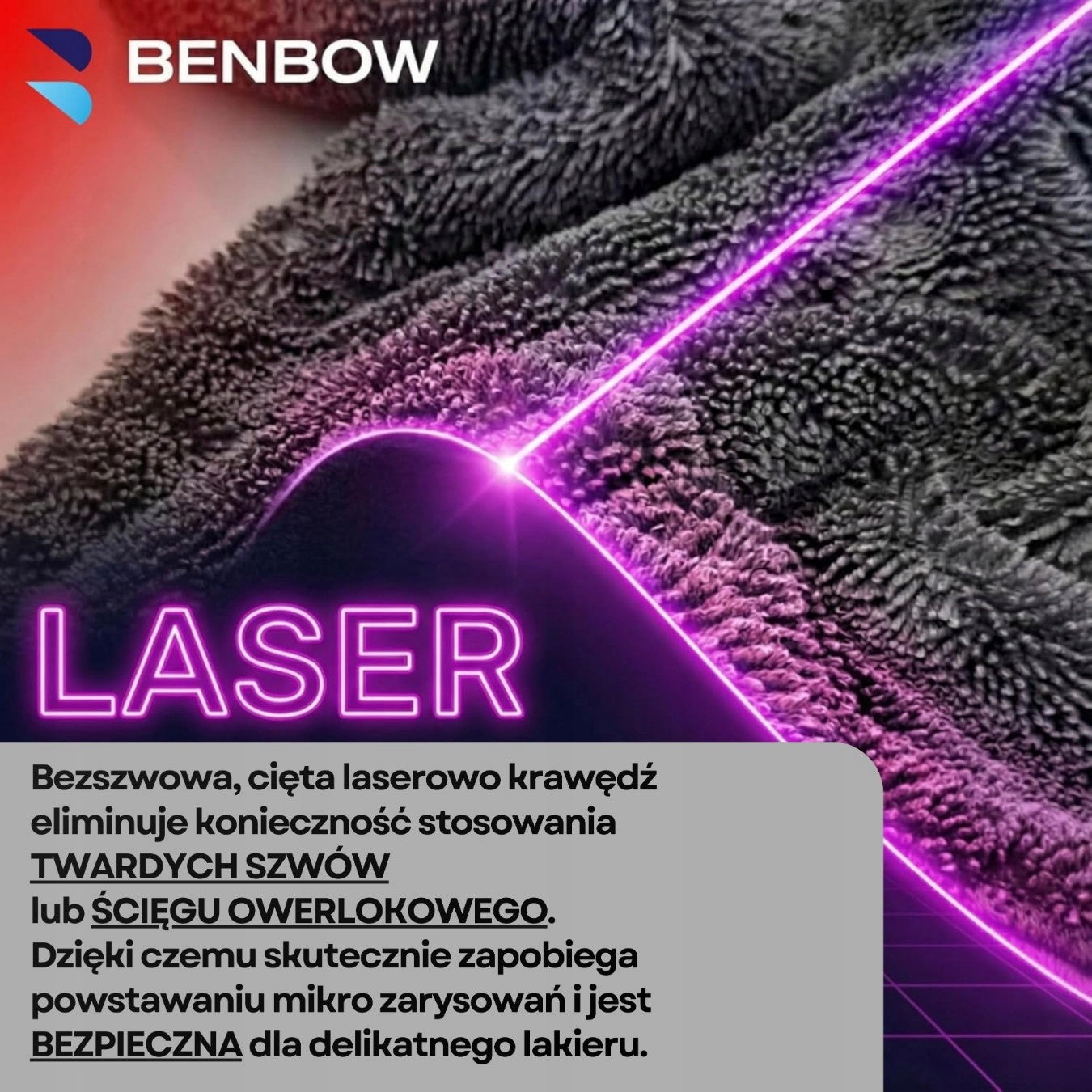 XXL towel for drying 90x73cm 1100 GSM Twisted Saw BenBow Manufacturer code Benbow-631