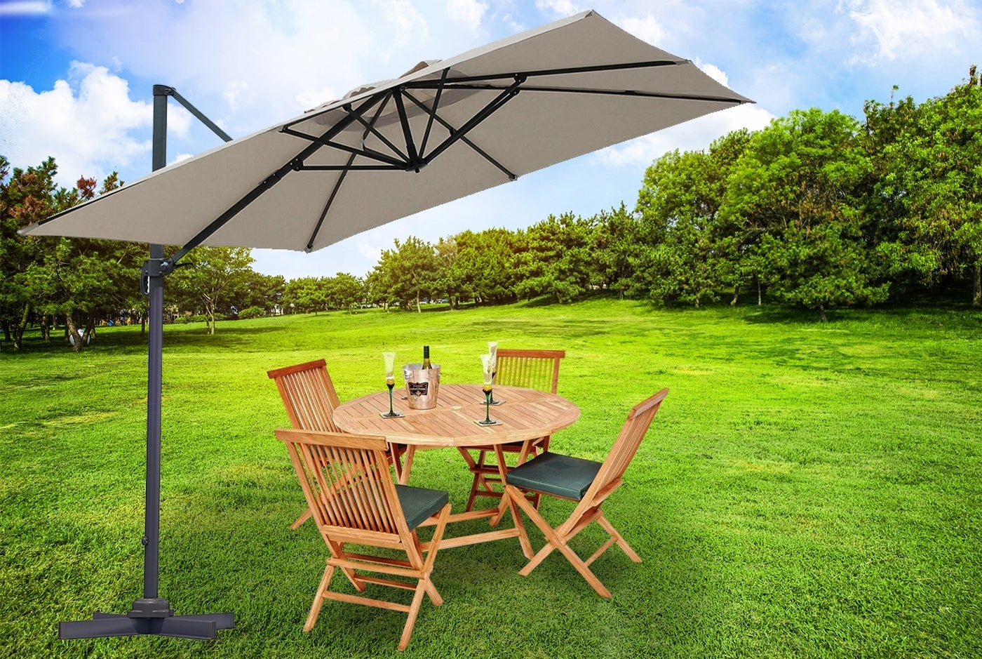 XXL umbrella with boom folding LARGE strong STURDY adjustable cover Manufacturer Carruzzo