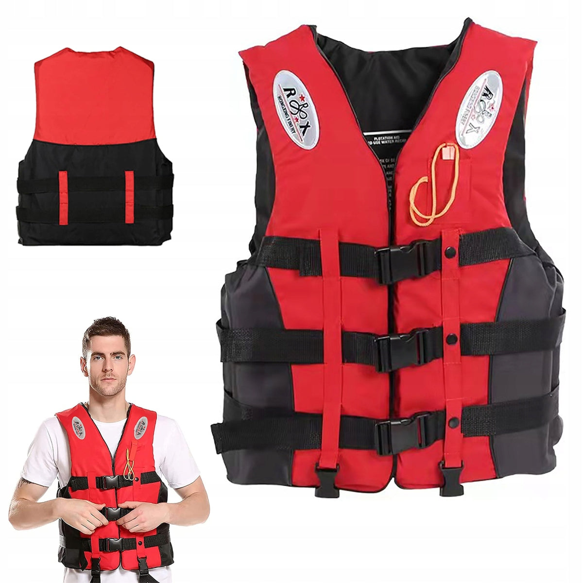 XXXL Adult Life Jacket Rescue Vest, Universal