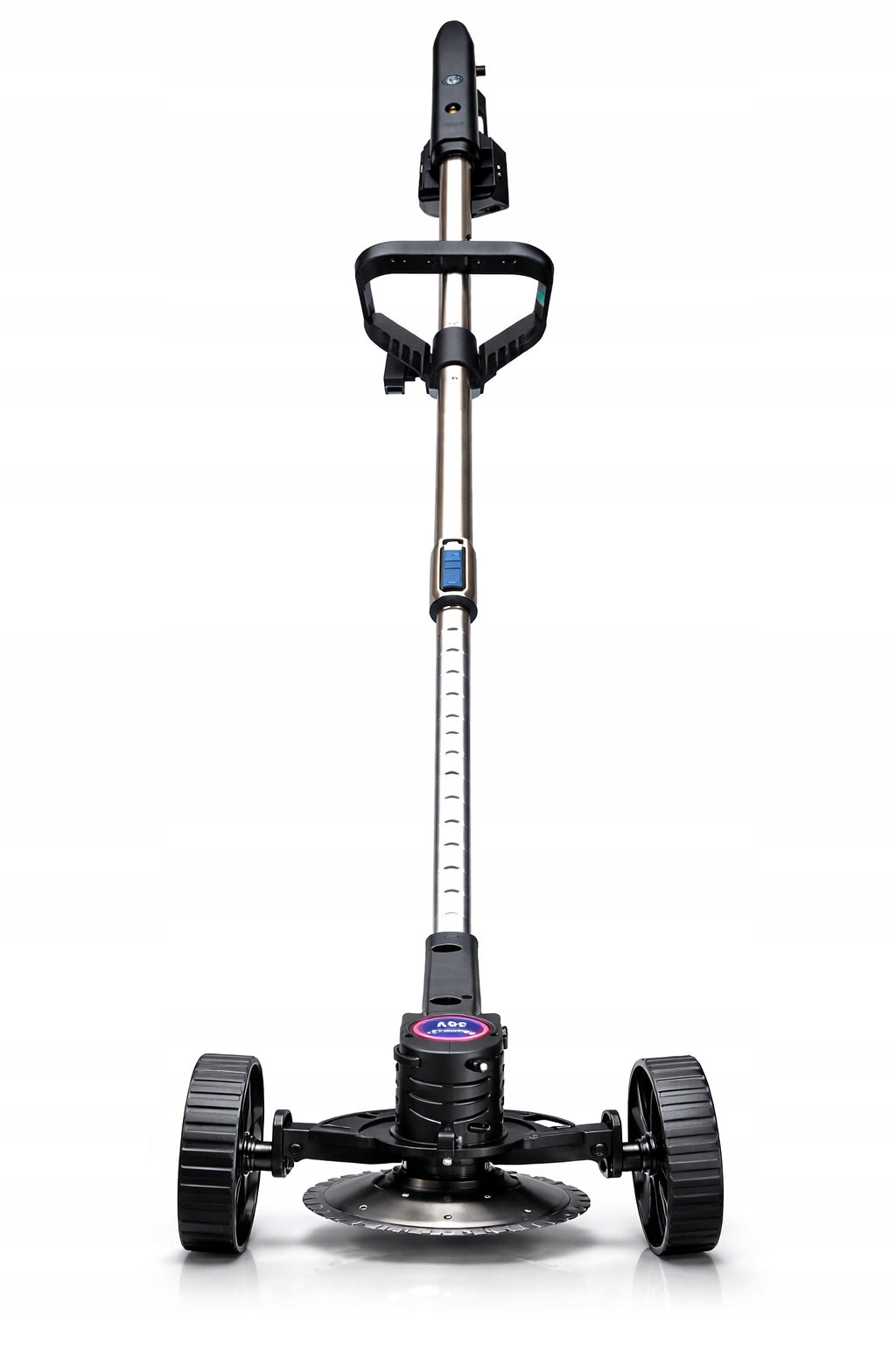 XXXL CORDLESS TRIMMER GARDEN SCYTHE BRUSH CUTTER ON WHEELS 36V 2xAKU Cutting diameter 15 cm