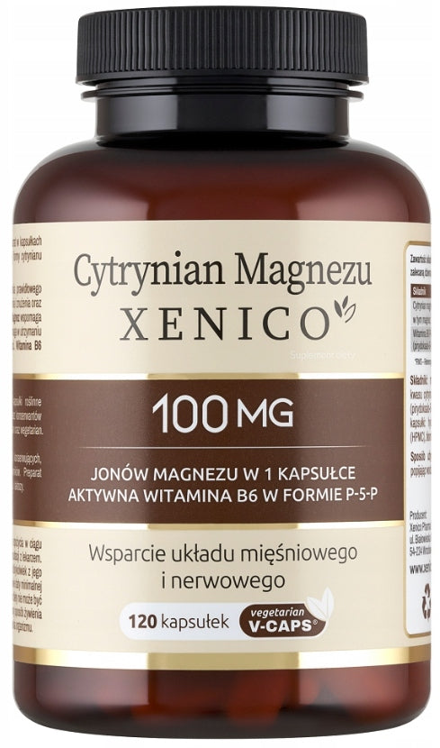 Xenico Magnesium Citrate Xenico 120 kaps. Immunity Nervous System Fatigue Manufacturer code 5905683269278