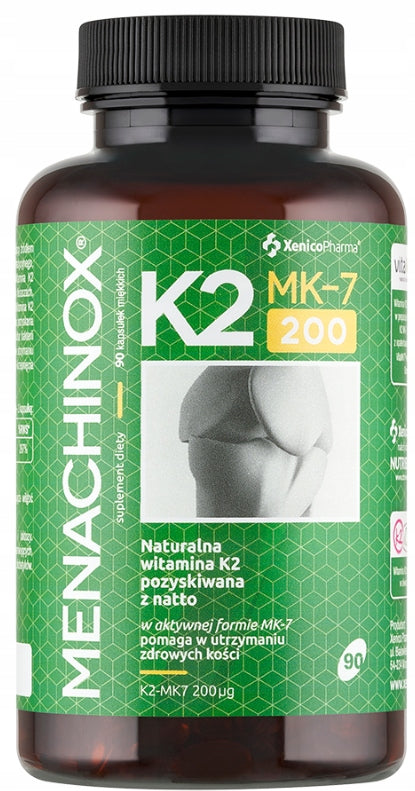 Xenico Pharma MENACHINOX K2 Vitamin K2 MK7 200 µg bone support 90 kaps.