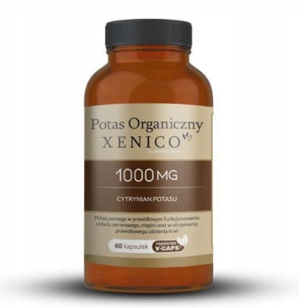 Xenico Pharma Natural Organic Potassium 1000 mg Potassium Citrate 60 kaps.