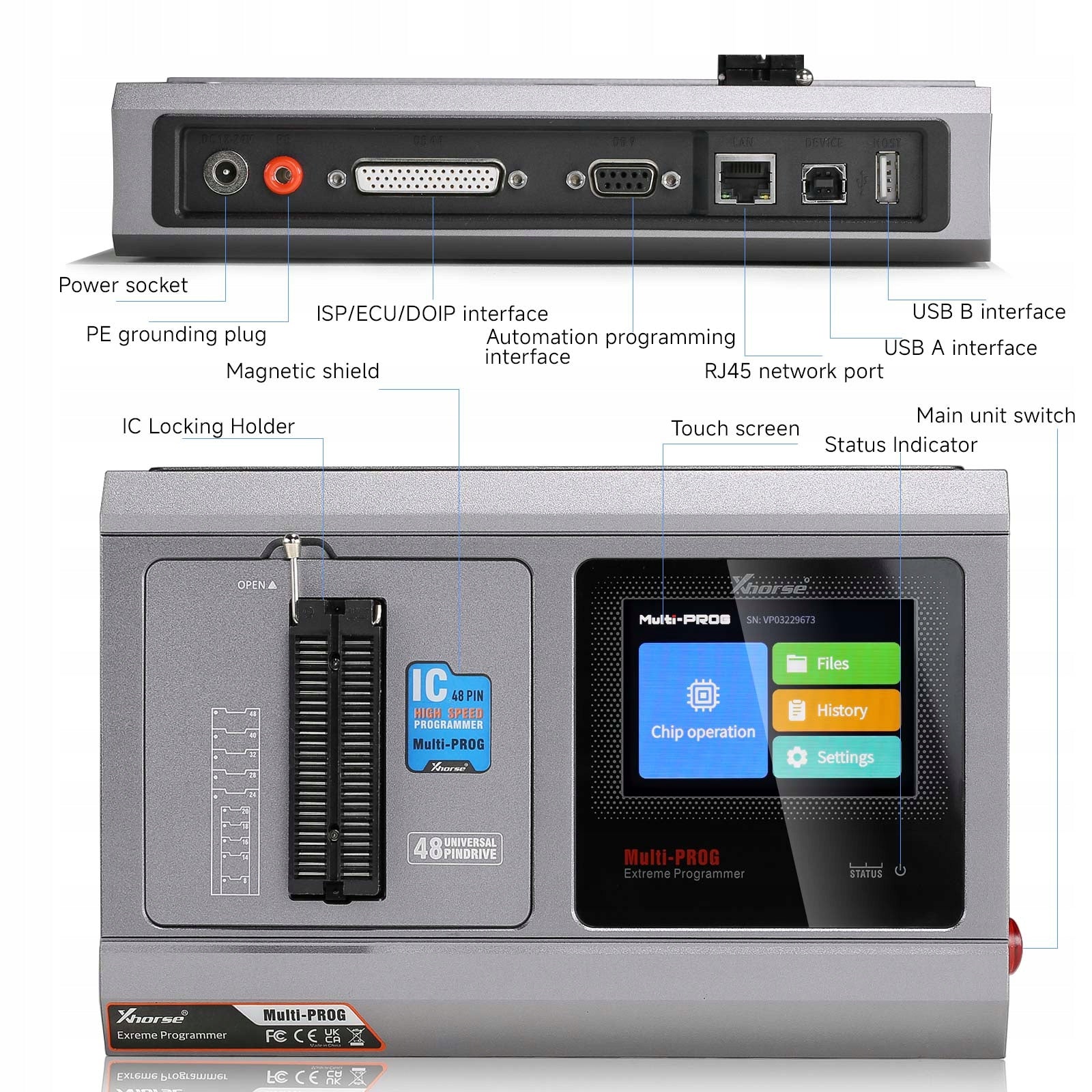 Xhorse VVDI Multi Prog Programmer with VH24 VH29 VH30 VH31 Adapters Batteries included no