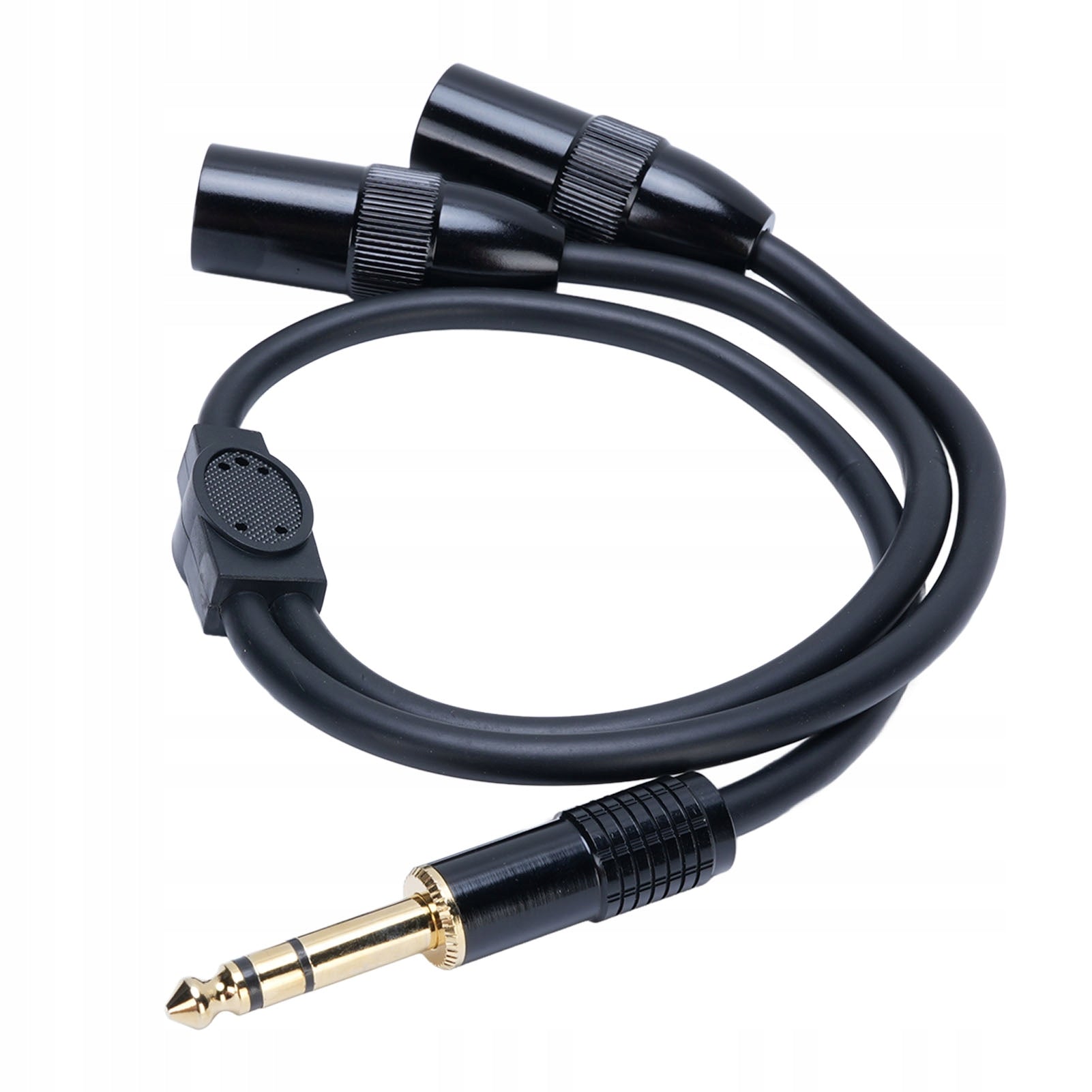 Y splitter cable, solid PVC cover, 6,35mm plug for XLR cable,