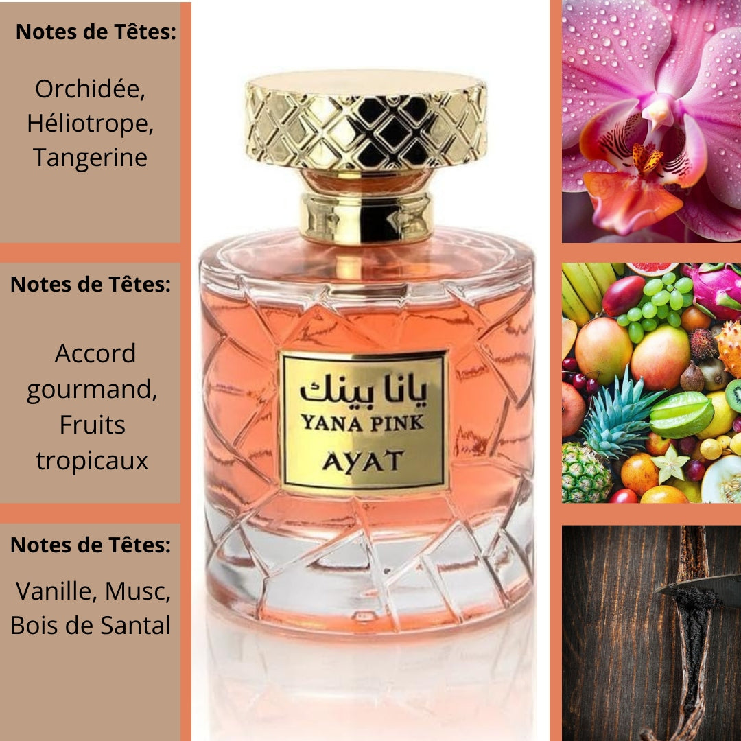 YANA PINK100 ml Ayat Perfumes - EDP Packaging status original