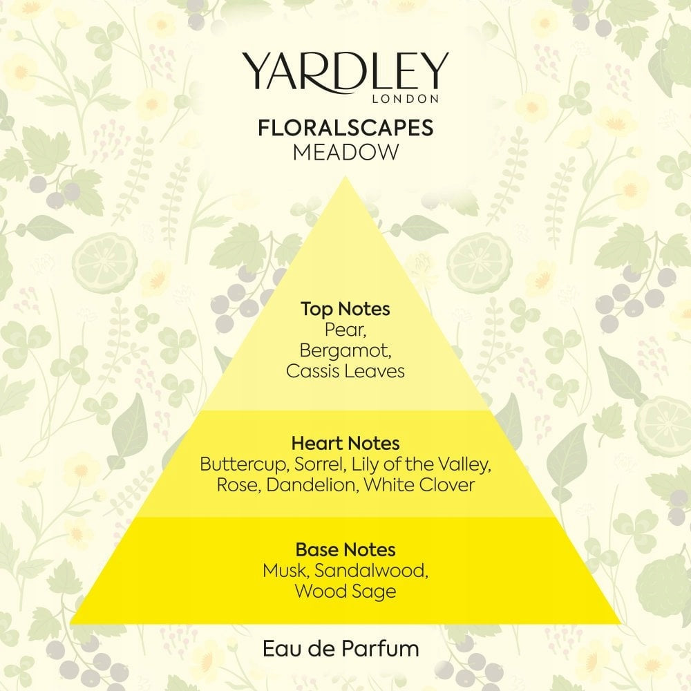 YARDLEY FLORALSCAPES MEADOW EAU DE PARFUM 100 ML Manufacturer code Y88100001-3