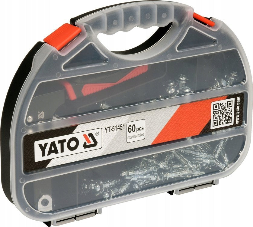 YARO CRIMPER PLIERS FOR MOLLY DOWELS + 60 DOWELS YATO YT-51451 Brand Yato