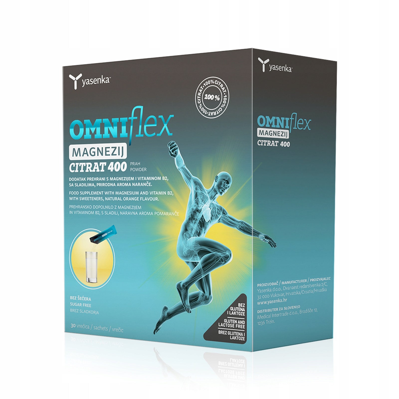 YASENKA Omniflex Magnesium Citrate 400 dietary supplement 30 sachets