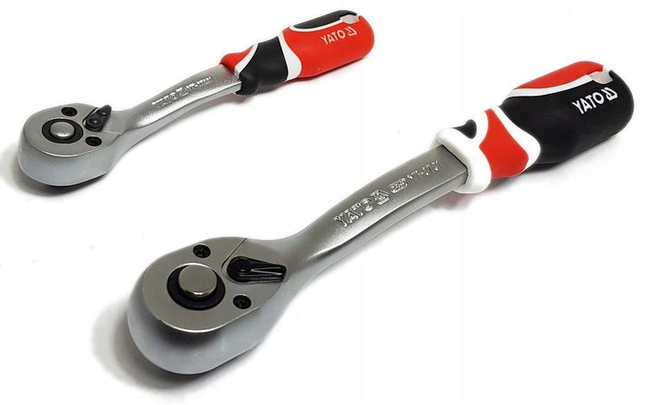 YATO - 2 PIECES - 1/4'' AND 3/8'' BENT RATCHETS - QUICK CONNECT