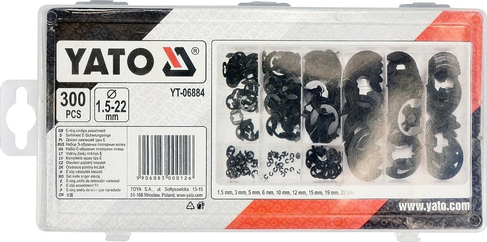 YATO 300 PCS PIN TYPE E. MIX TYPES Manufacturer code YT-06884