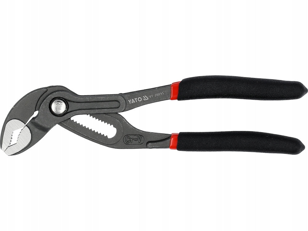 YATO ADJUSTABLE PLIERS FOR MAXI PIPES WITH BUTTON 175MM 42MM FORGED CrV STEEL