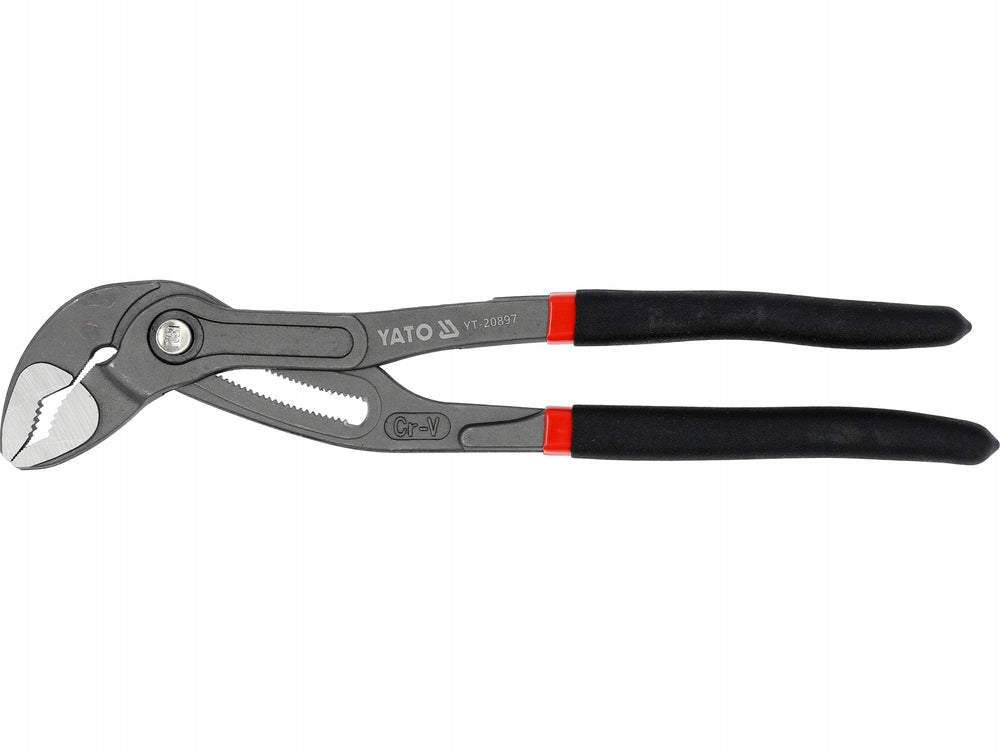 YATO ADJUSTABLE PLIERS FOR MAXI PIPES WITH BUTTON 300MM 75MM FORGED CrV STEEL