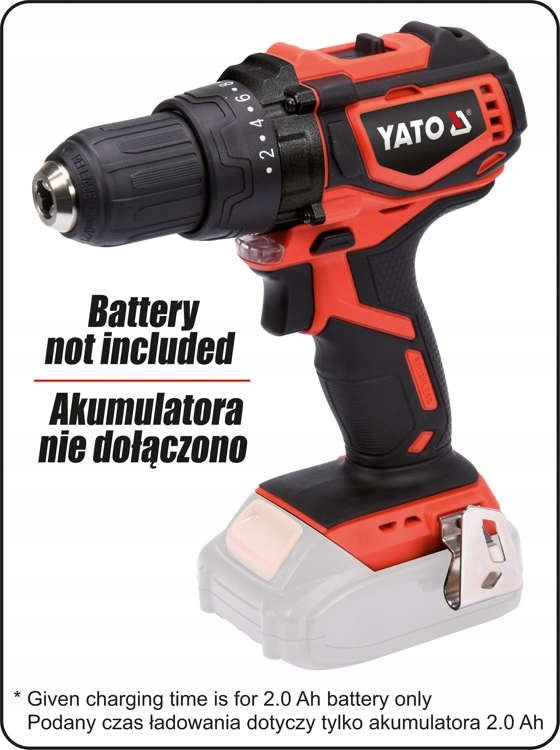 YATO CORDLESS SCREWDRIVER18V WITHOUT BATTERY SOLO YT-82795 Voltage (V) 18 V