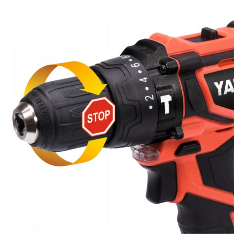 YATO DRILL BATTERY SCREWDRIVER 18V 42Nm LED YT-82781 2 SPEED LI-ION Power supply rechargeable battery
