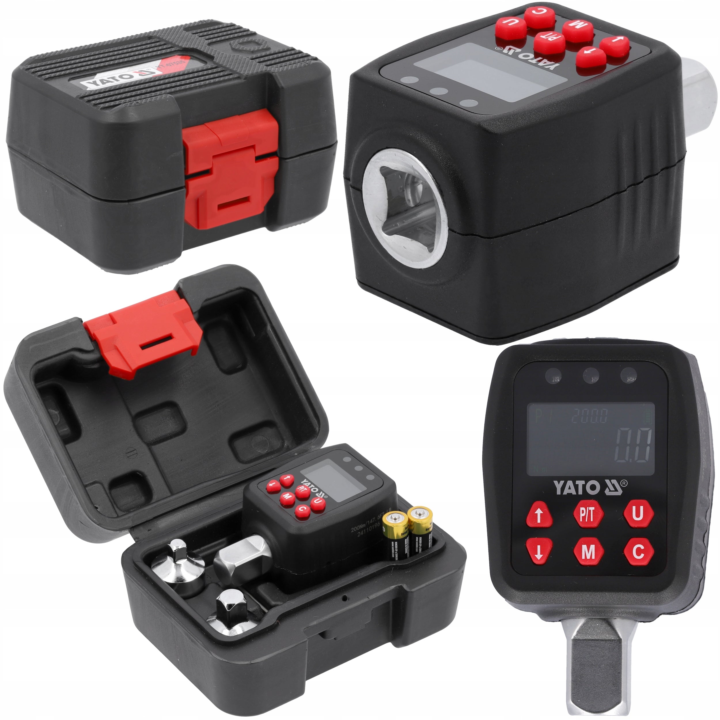 YATO ELECTRONIC TORQUE ADAPTER LCD 1/2" 10-200 NM