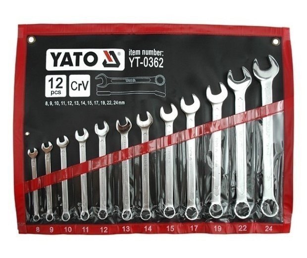 YATO FLAT-EYE WRENCHES 8-24 12PCS Brand Yato