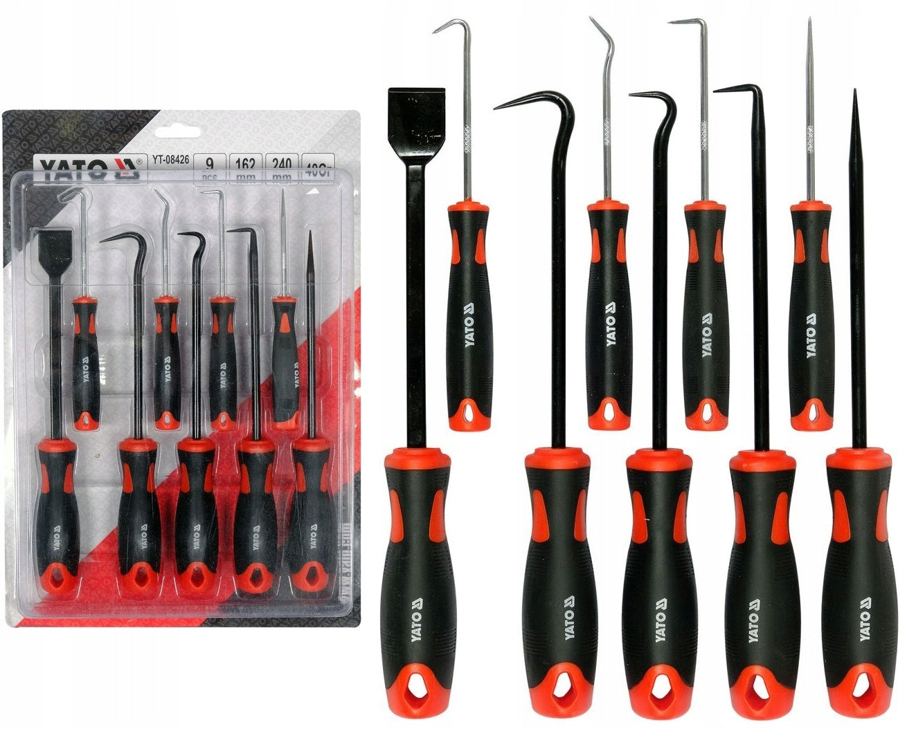 YATO HOOK SET WITH HANDLE 9 PART YT-08426 HOOKS HOOK