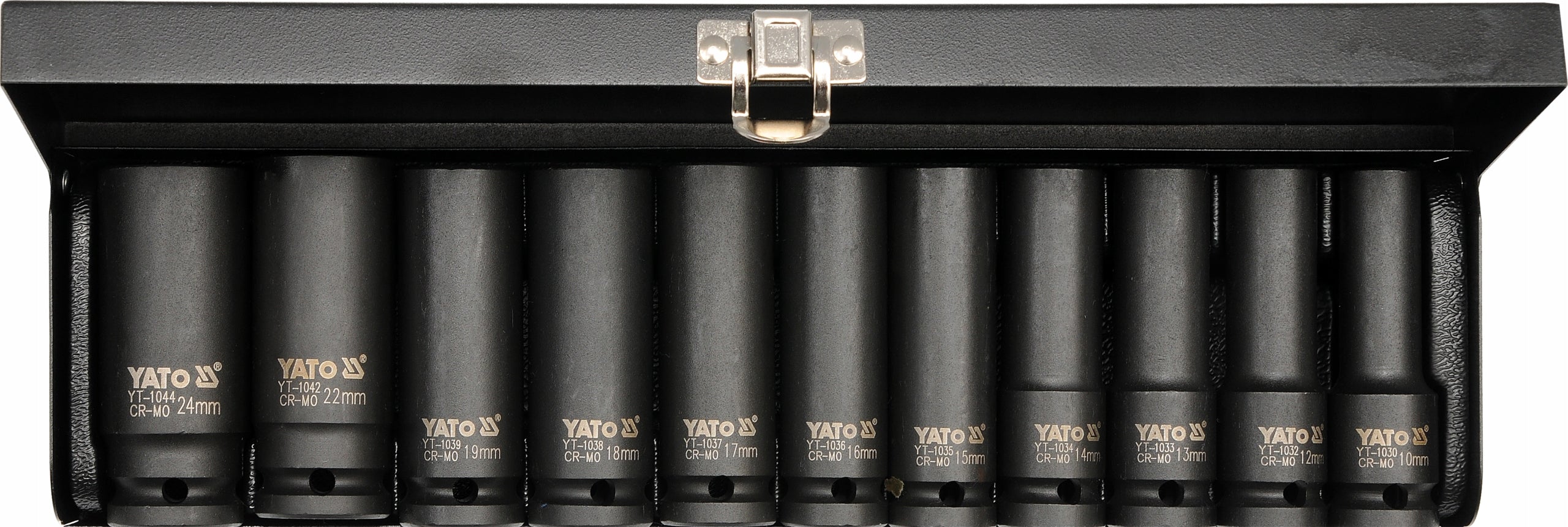 YATO IMPACT CAPS SOCKET WRENCHES LONG DEEP 1/2'' 10-24mm 11el. Manufacturer code YATO_1054