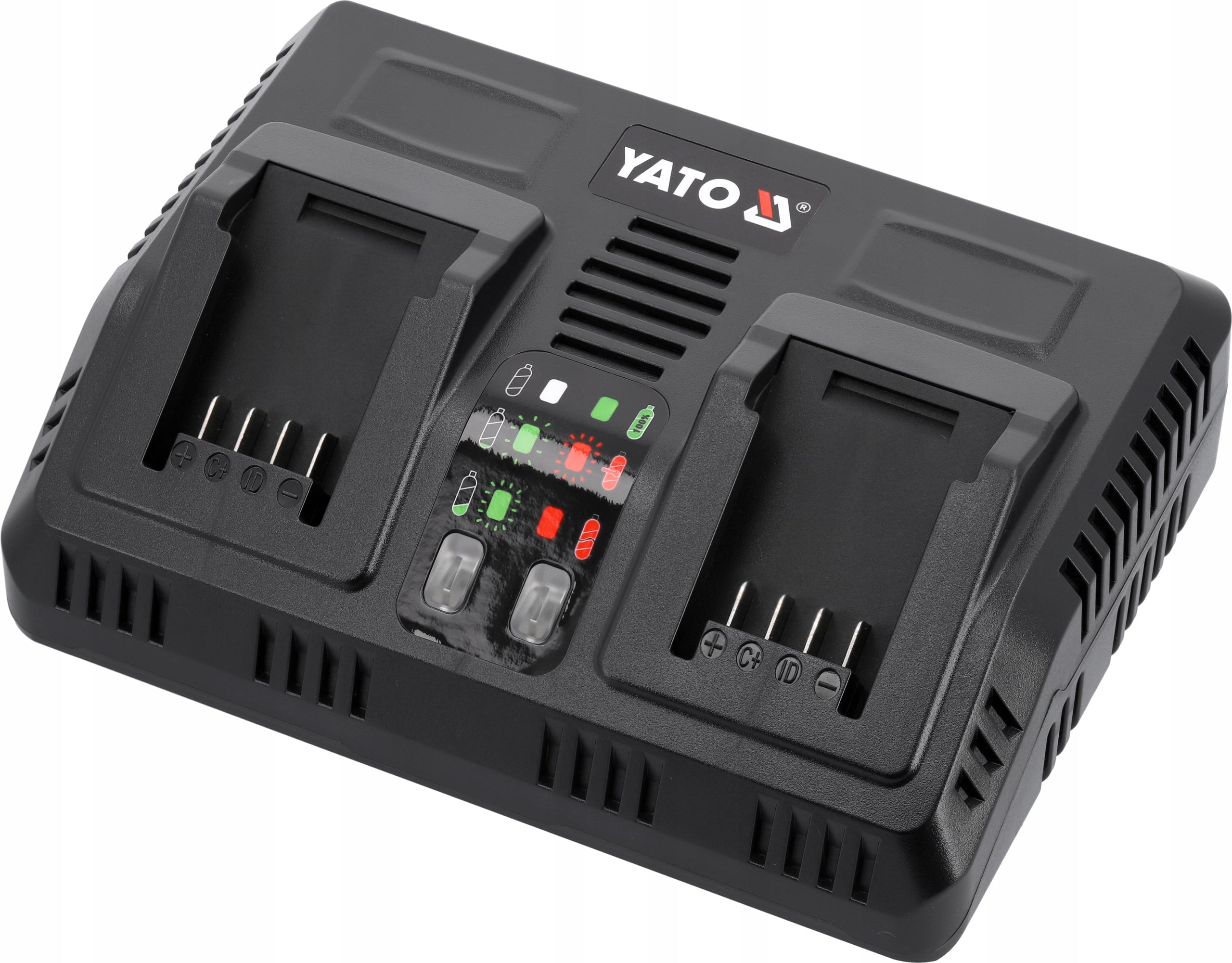 YATO INTELLIGENT DOUBLE CHARGER WITH COOLING SYSTEM FOR 18V SYSTEM Product weight with unit packaging 1.01 kg
