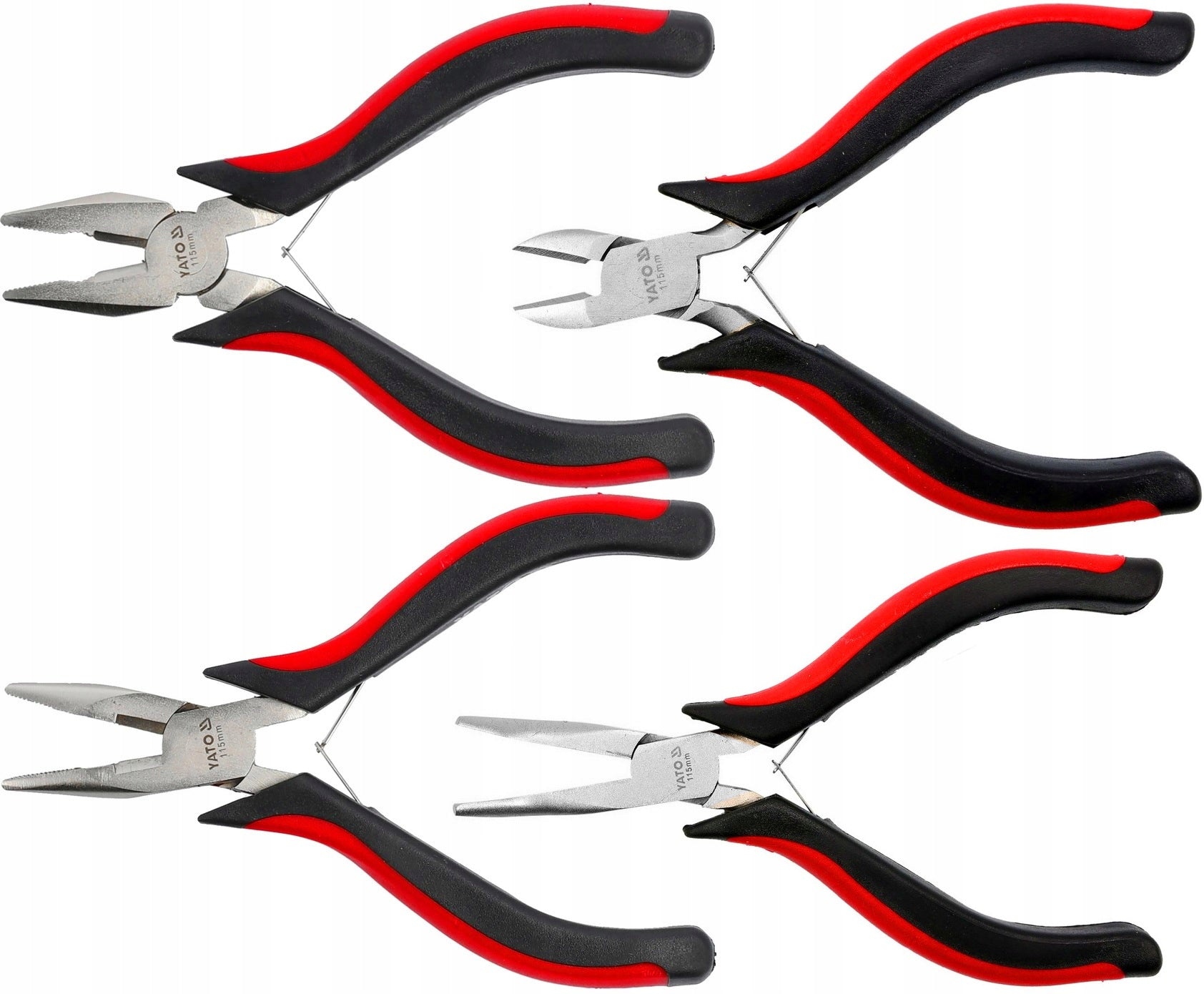 YATO MINI PRECISION PLIERS CUTTING PLIERS BENT 115MM SET OF 4