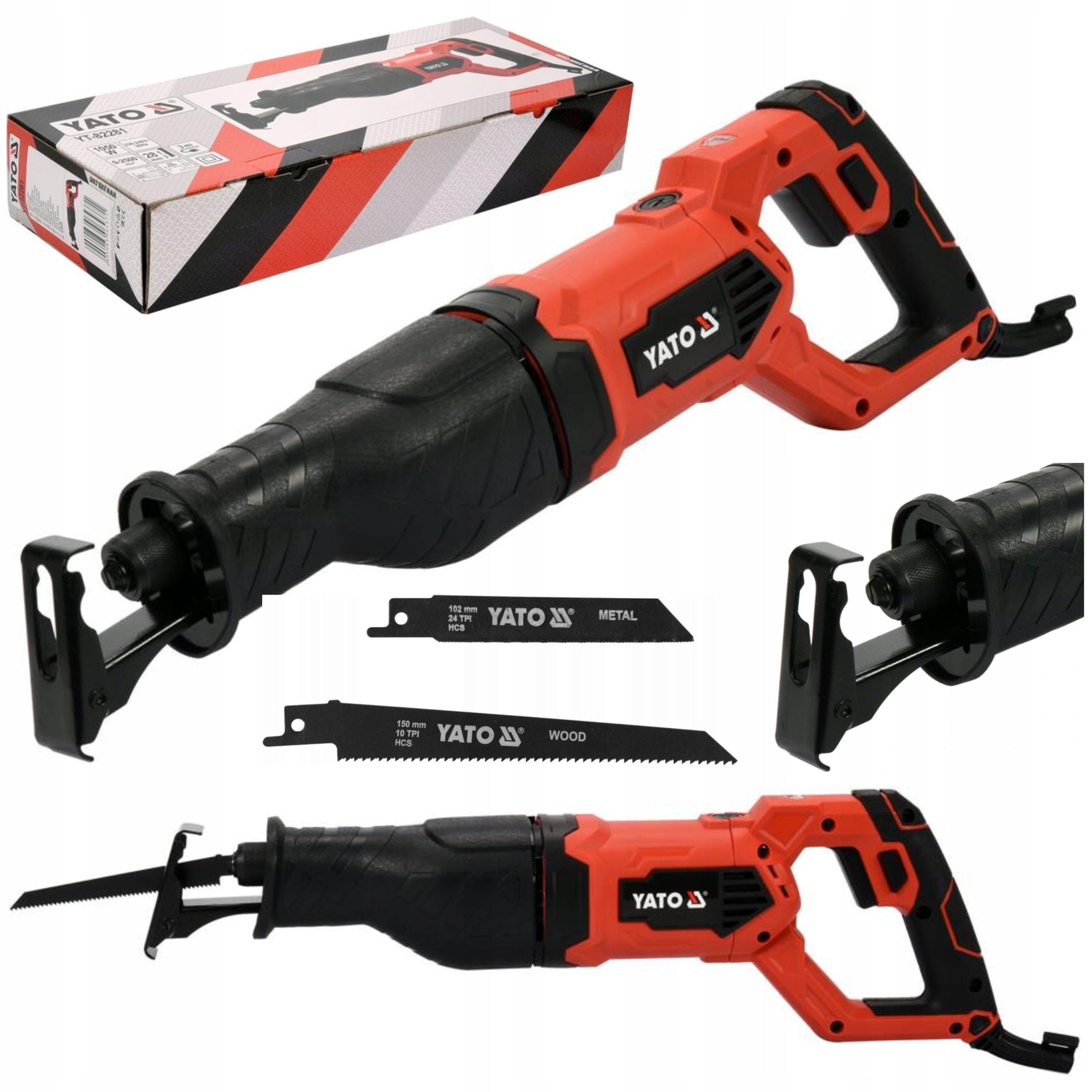 YATO RECIPROCATING SAW FOX TAIL FOX 230V 1050W +2 SAW BLADES YT-82281