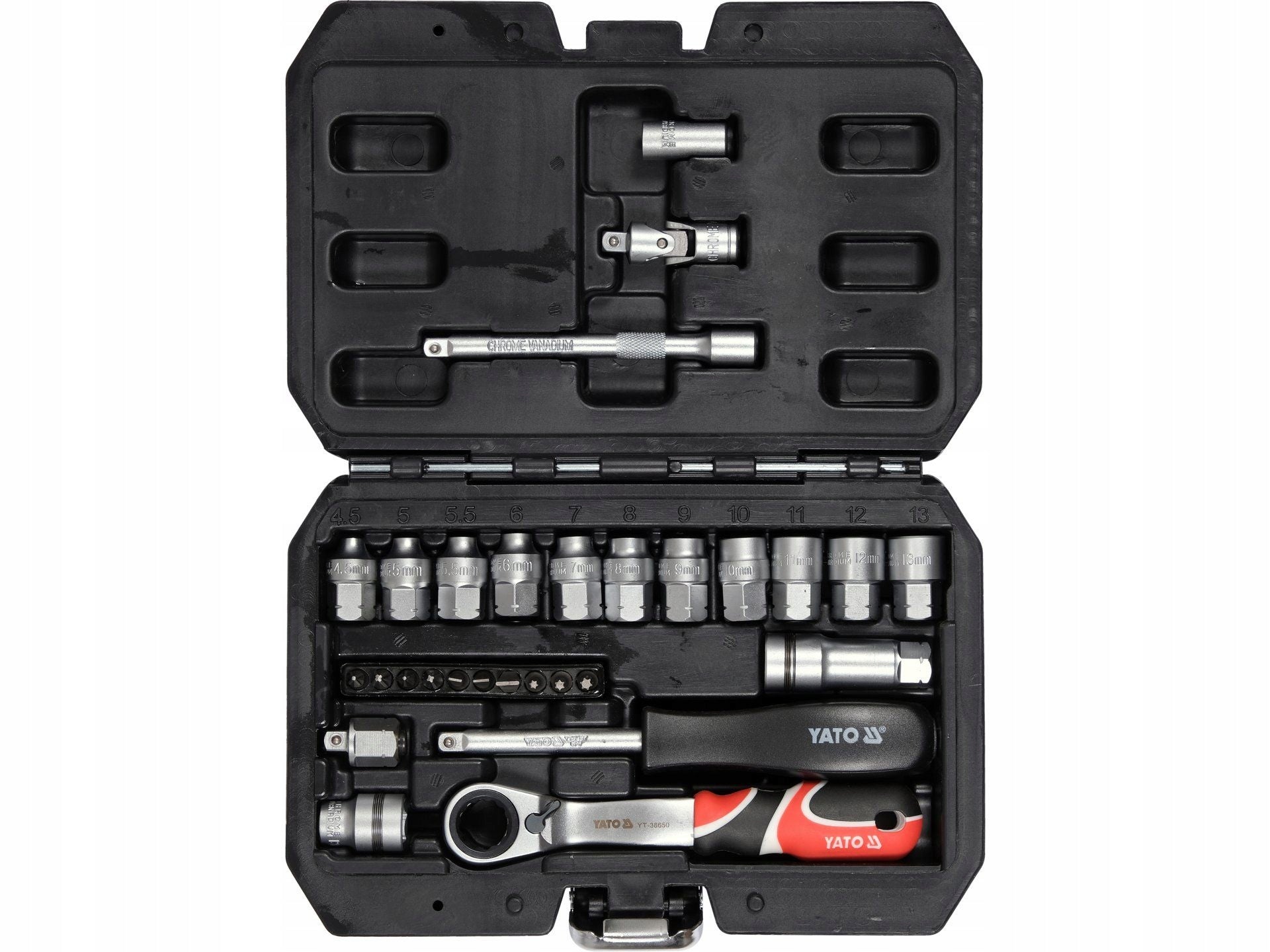 YATO SET OF 1/4" SPLINE SOCKETS"