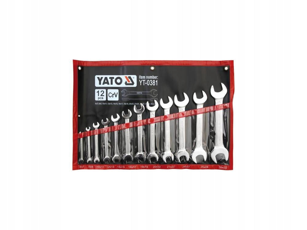 YATO SET OF FLAT WRENCHES 6-32 MM 12 PCS HIGH QUALITY MATERIAL YT-0381 Brand Yato