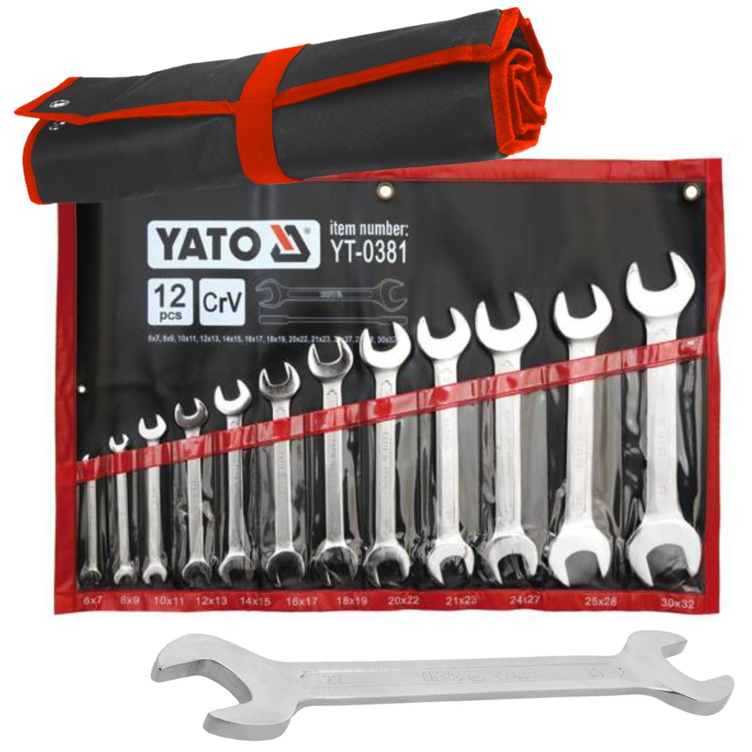 YATO SET OF FLAT WRENCHES 6-32 MM 12 PCS HIGH QUALITY MATERIAL YT-0381