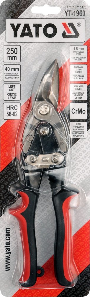 YATO SHEET METAL SHEARS 10 INCH LEFT Product weight with unit packaging 0.486 kg