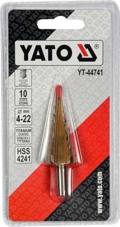 YATO STEP DRILL BIT 4-22MM YT-44741 Purpose for metal