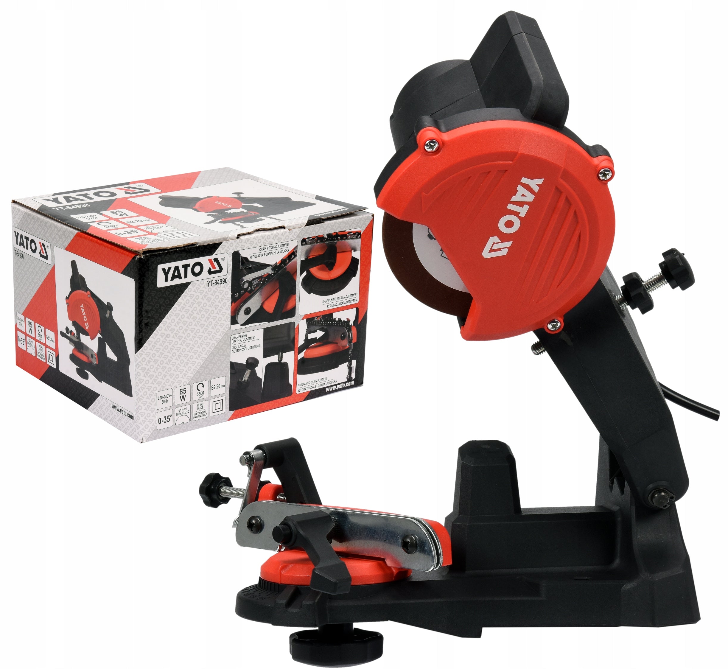 YATO TABLE ELECTRIC SHARPENER 85W CHAINSAW ROTARY BASE