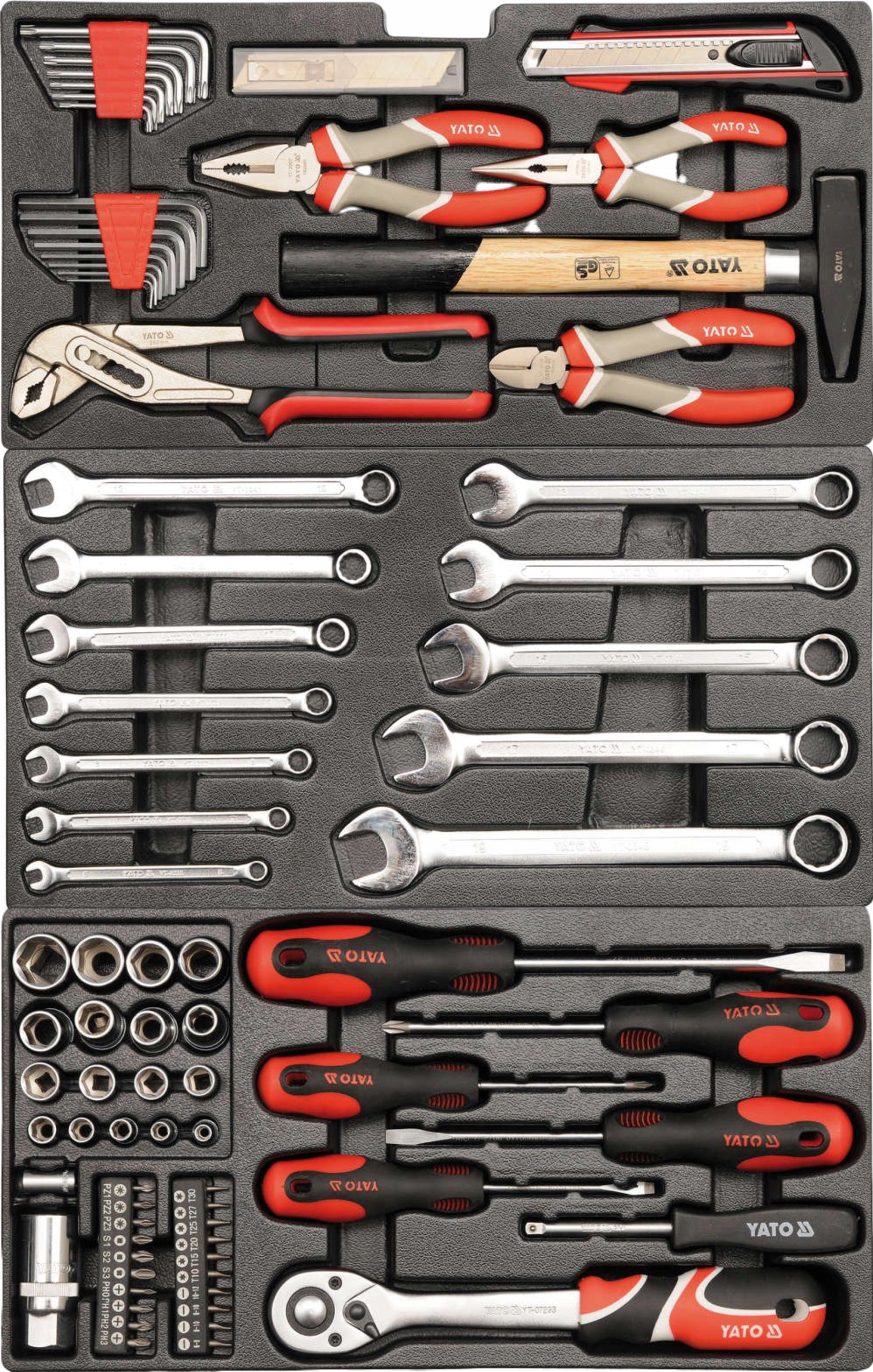 YATO TOOL BOX SET 80 cz SOCKET WRENCHES SUITCASE YT-38951 Number of items in the set 80