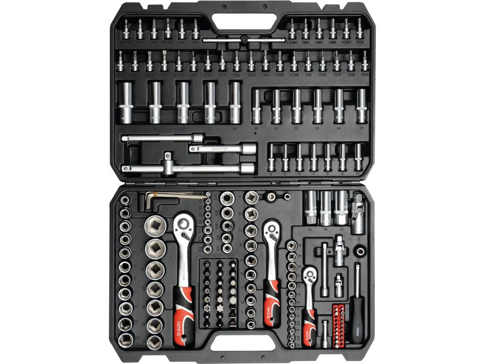 YATO TOOL KIT 1/2" 173CZ. XXL YT-38931 Product weight with unit packaging 10.5 kg