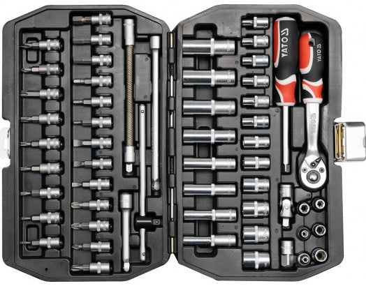 YATO TOOL SET SOCKET WRENCHES 56EL 1/4 RATCHET YT-14501