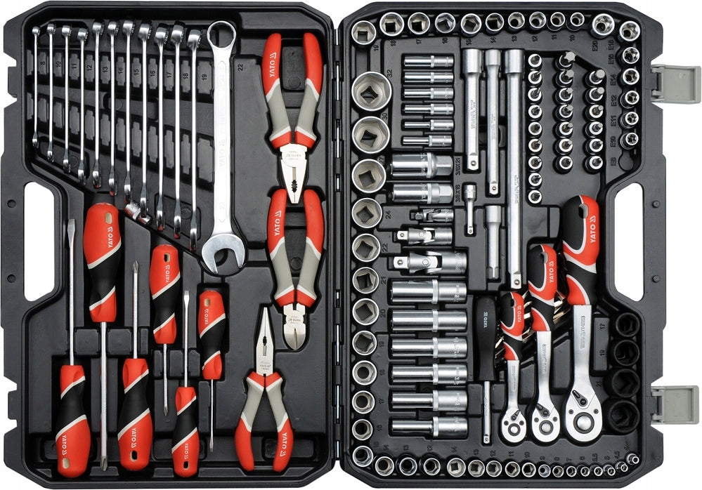 YATO TOOL SET TOOL CASE BITS CAP KEYS 129el 1/2 3/8' Number of items in the set 129